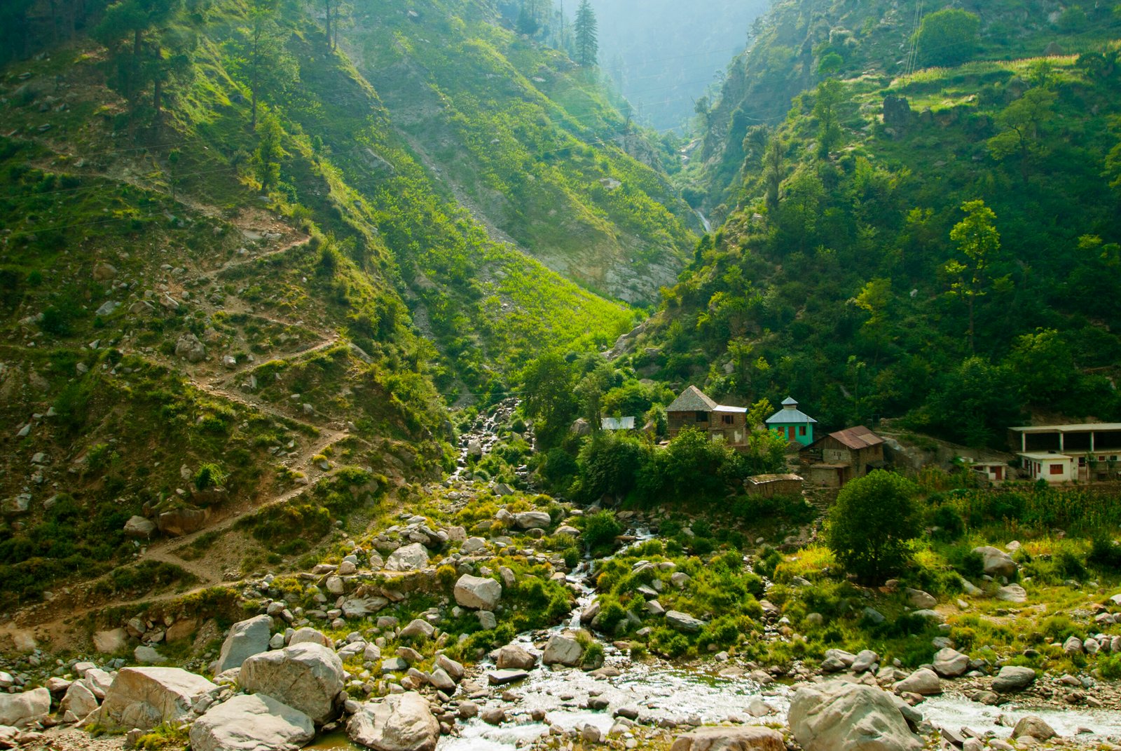 Beautiful Scenic View from Jammu to Srinagar Road, Jammu and Kashmir state, India