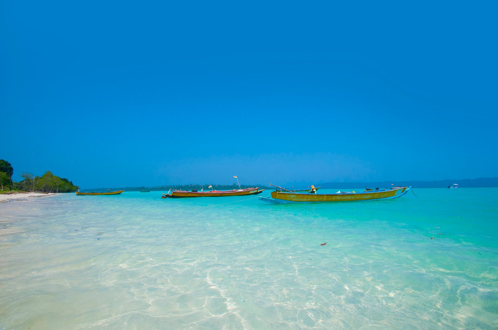 Fishing boat at sea, Andaman and Nicobar Islands, India