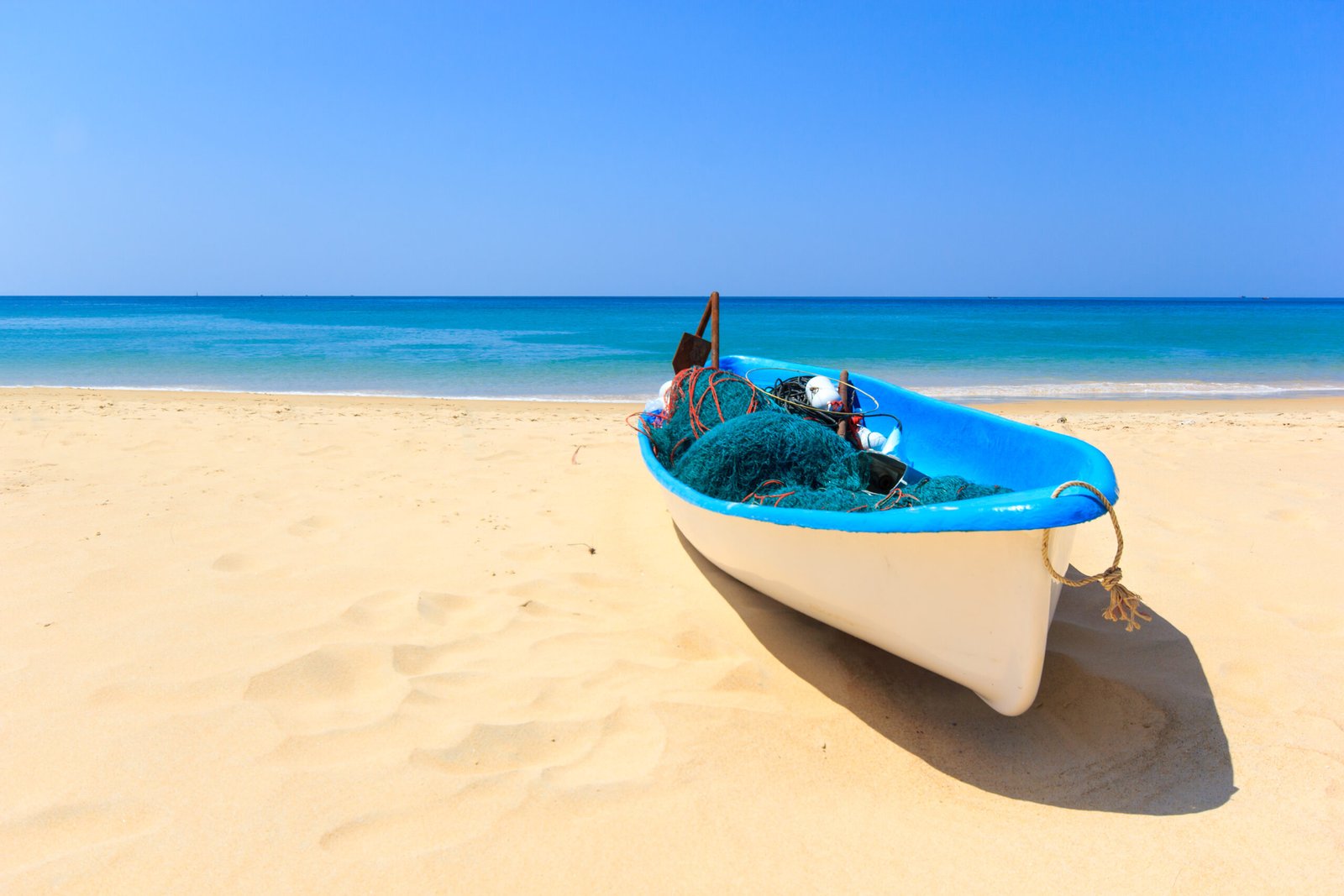 Holidays sunny tranquil paradise beach